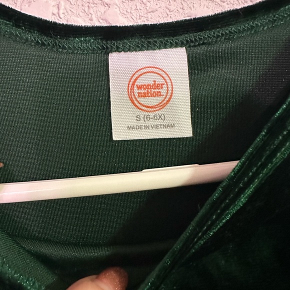 Velvety dress-Dark Green - Picture 3 of 3